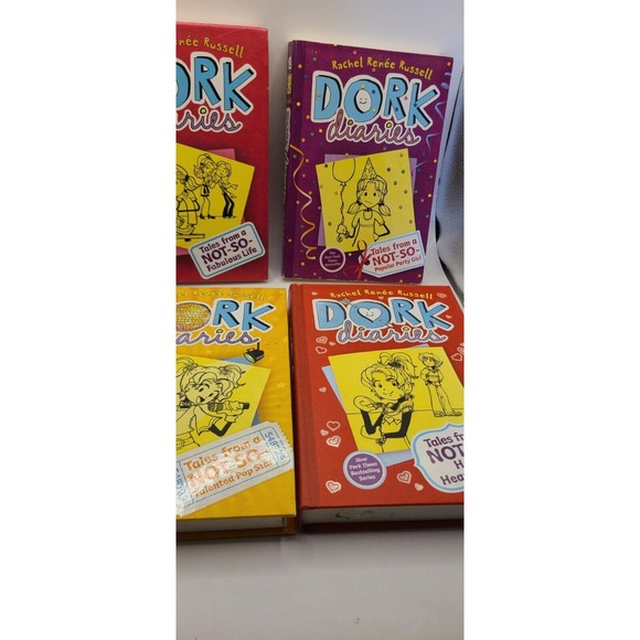 Dork Diaries books Rachel Renee Russell, Lot of 4, Hardcover - Picture 3 of 7